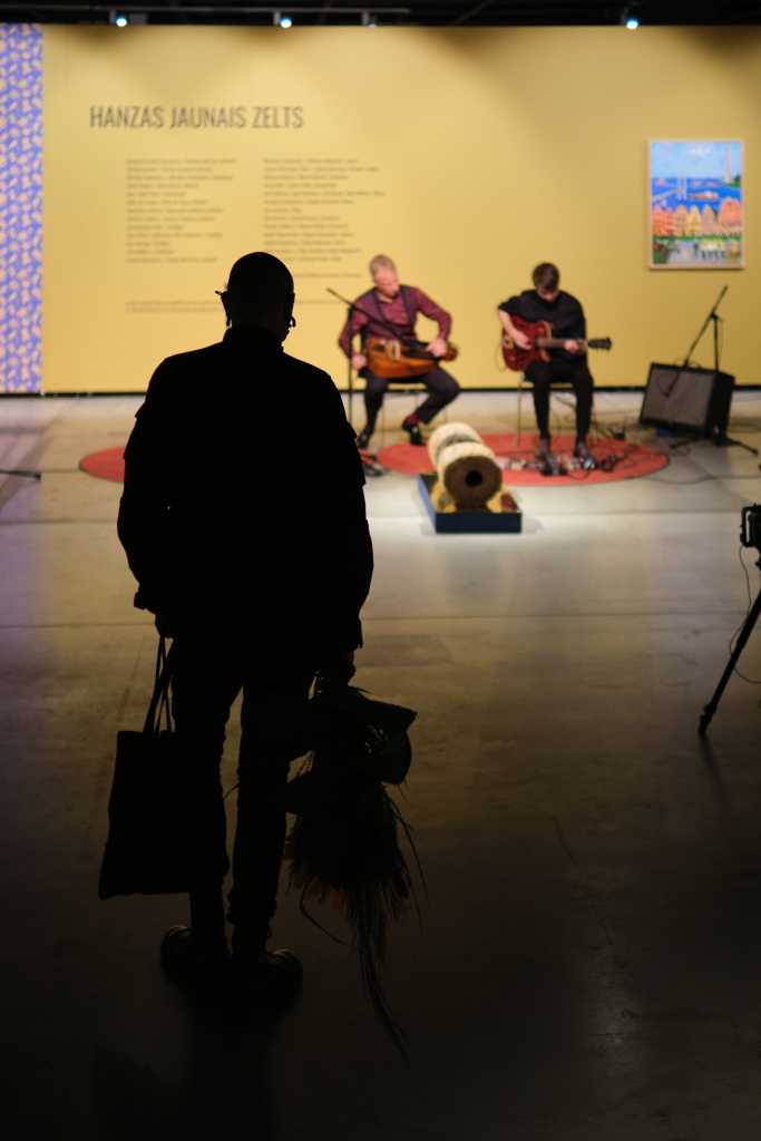 GrahamArt picture used as the backdrop to a traditional music event in Riga at the Hanseatic League 2021 exposition